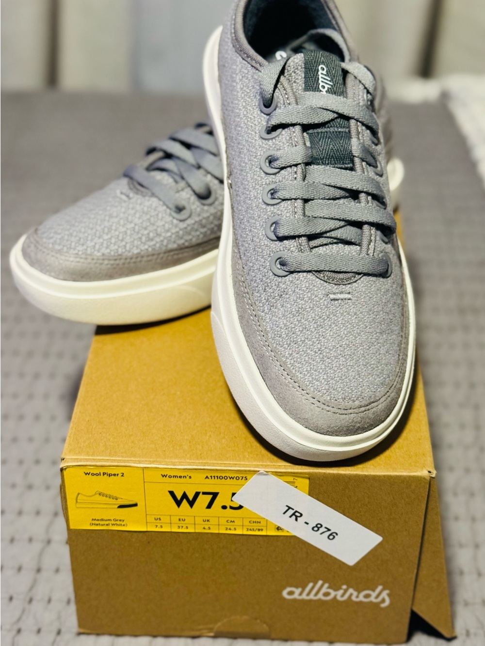 Allbirds women Wool Piper 2 sneakers, never worn, with box and tags!